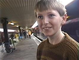 Andrew, who boarded the sleeper train at Crewe last night, at Fort William station